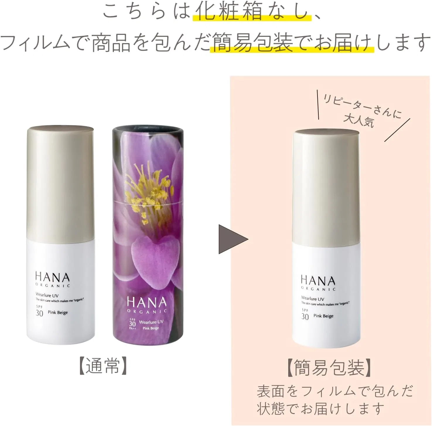 Солнцезащитный крем-основа Hana Organic SPF30 PA++ 30 мл желто-бежевый — фото 2
