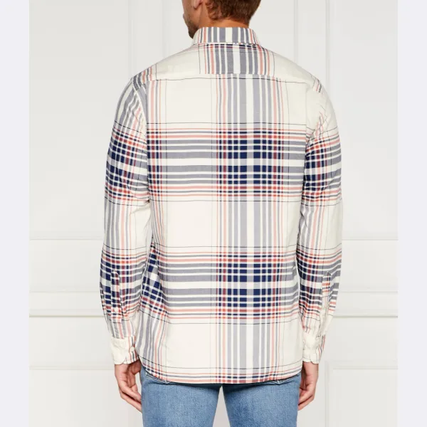 Оксфордская рубашка стандартного кроя в клетку Tommy Hilfiger, бежевый — фото 3