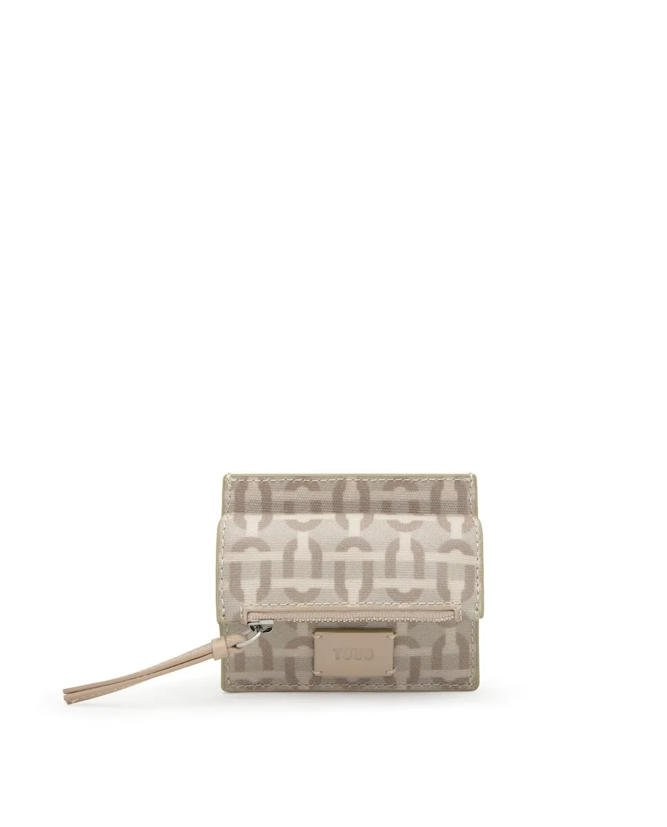 

Женский кошелек-картхолдер Double Way Manifesto Tous, бежевый
