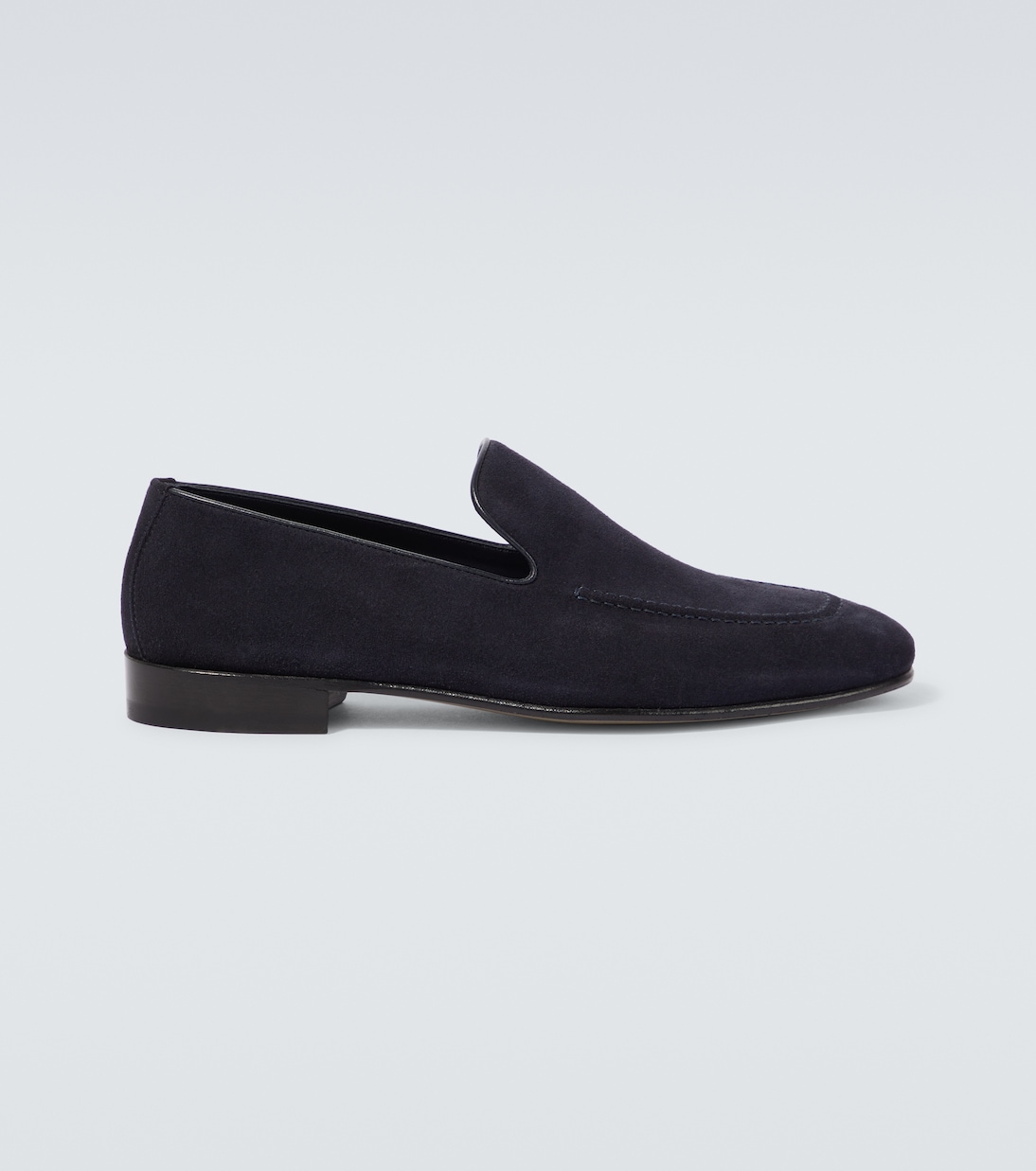 

Туфли-лоферы Truro из замши Manolo Blahnik, темно-синий
