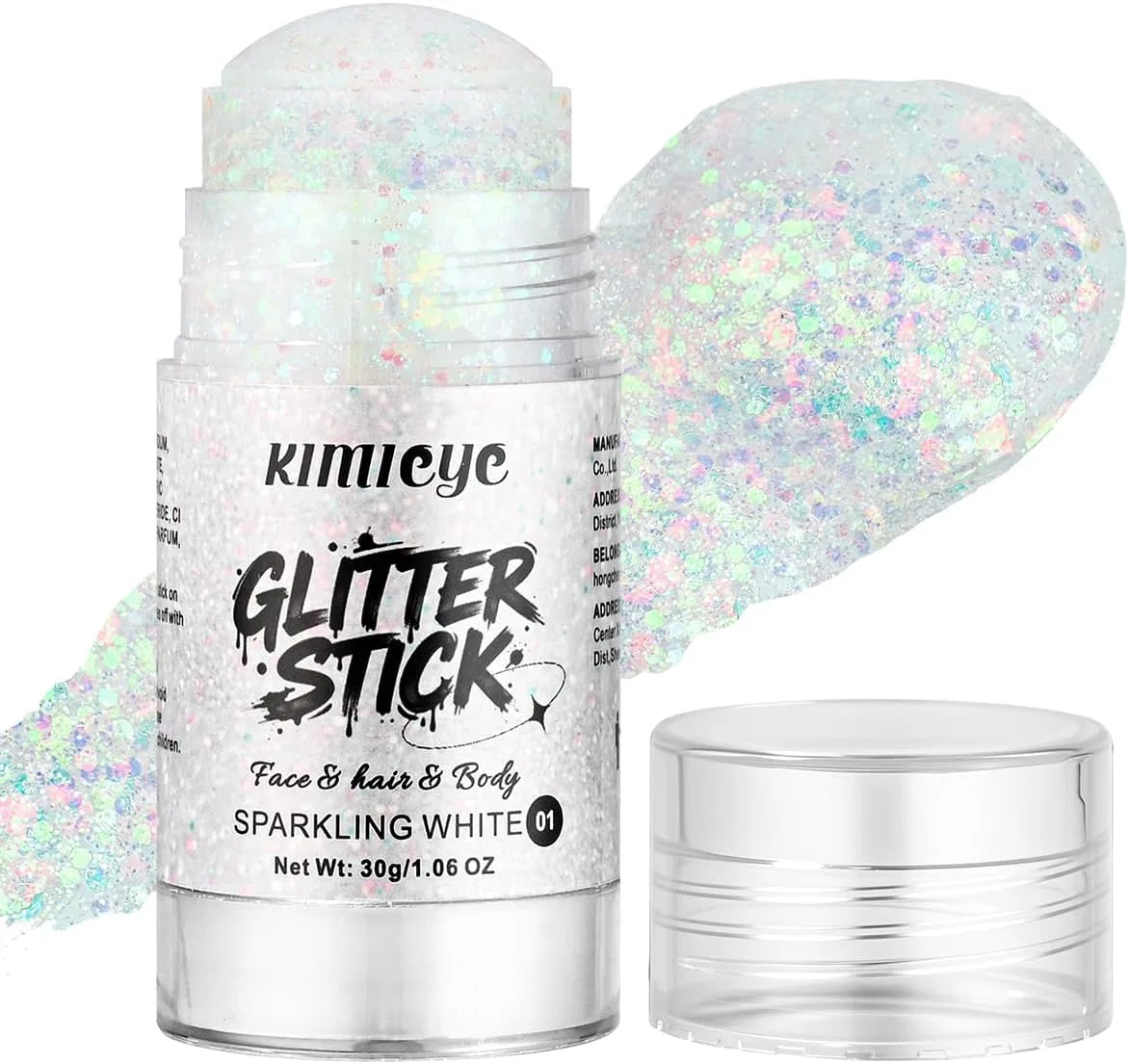 Глиттер-стик для лица и тела Sparkling White KIMIEYE 1.06 oz
