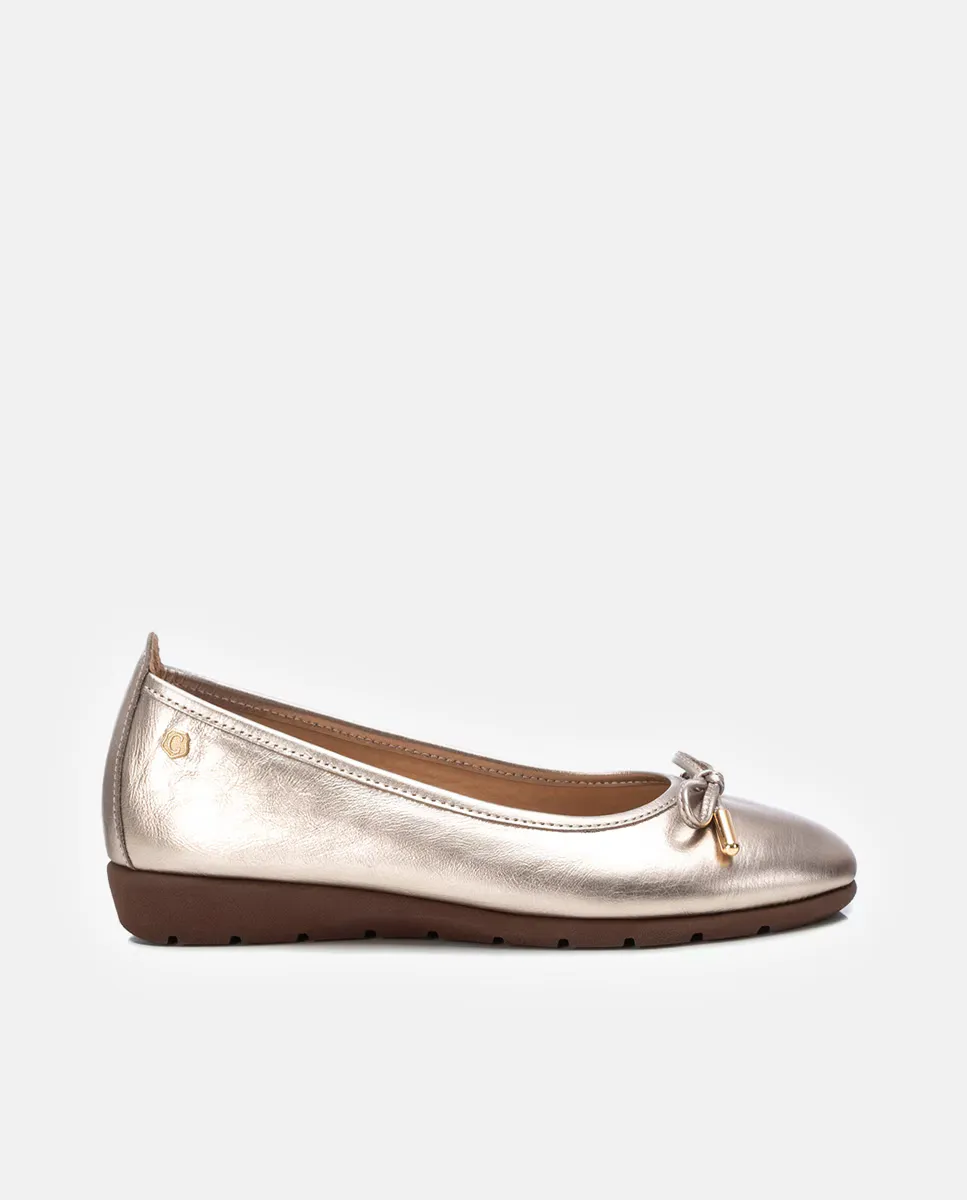 

Женские кожаные балетки на плоской подошве Carmela, золотой