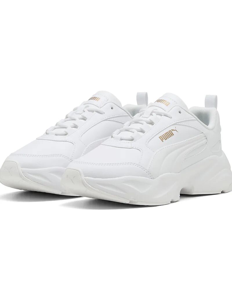 Кроссовки Puma Cassia 2.0 в цвете puma white-puma white-puma gol — фото 4