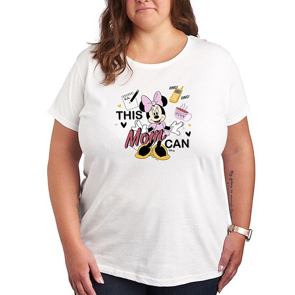 

Футболка с принтом Minnie Mouse и надписью "This mom can" Disney, White, Белый, Футболка с принтом Minnie Mouse и надписью "This mom can" Disney, White