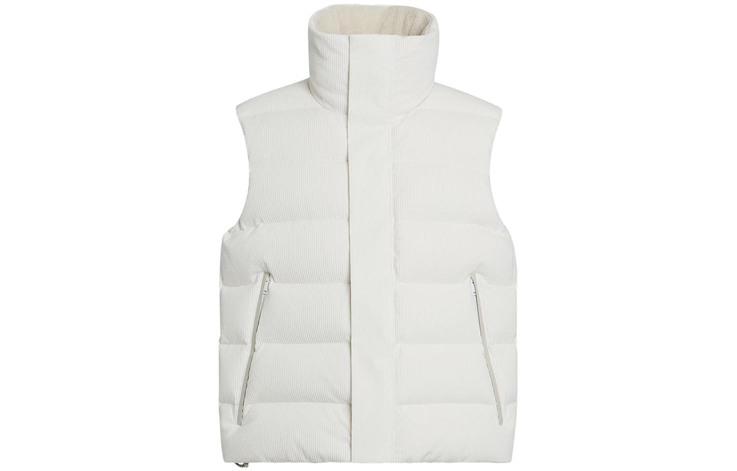 

Ermenegildo Zegna Пуховый жилет мужской белый, воротник-стойка, средней жесткости, другие характеристики