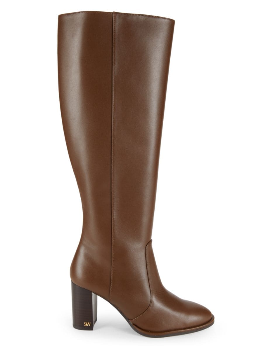 Кожаные сапоги до колена Ryland 76MM Stuart Weitzman, цвет Espresso