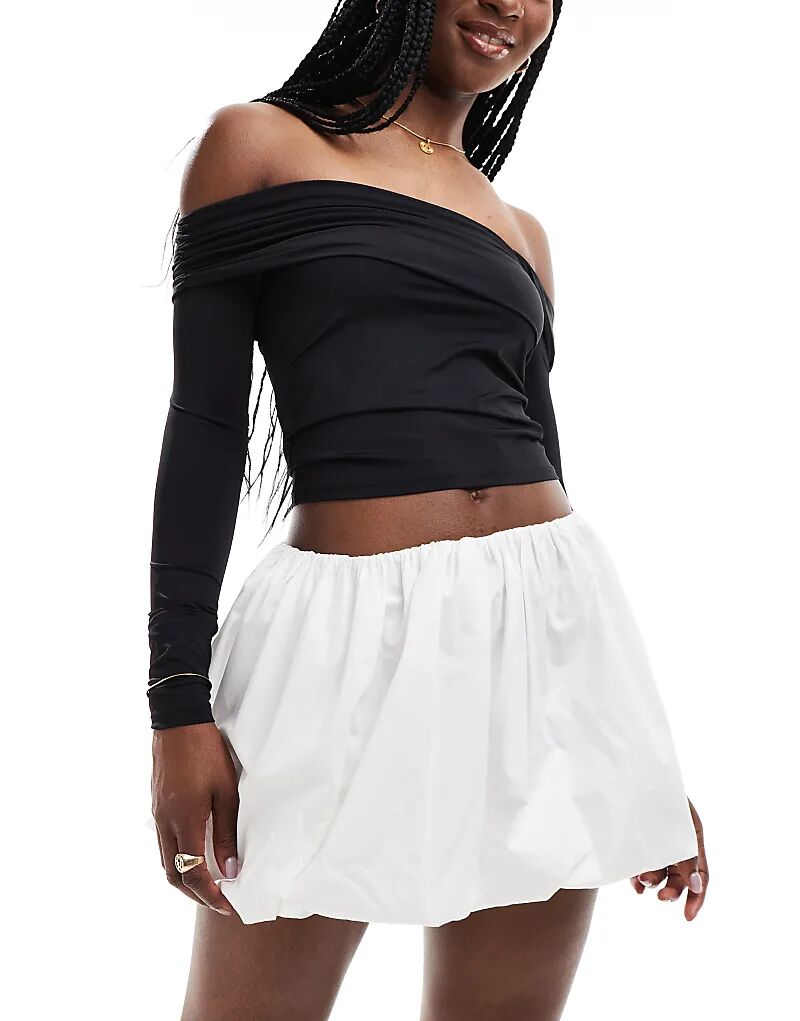 

Мини-юбка-пузырь белого цвета ASOS DESIGN