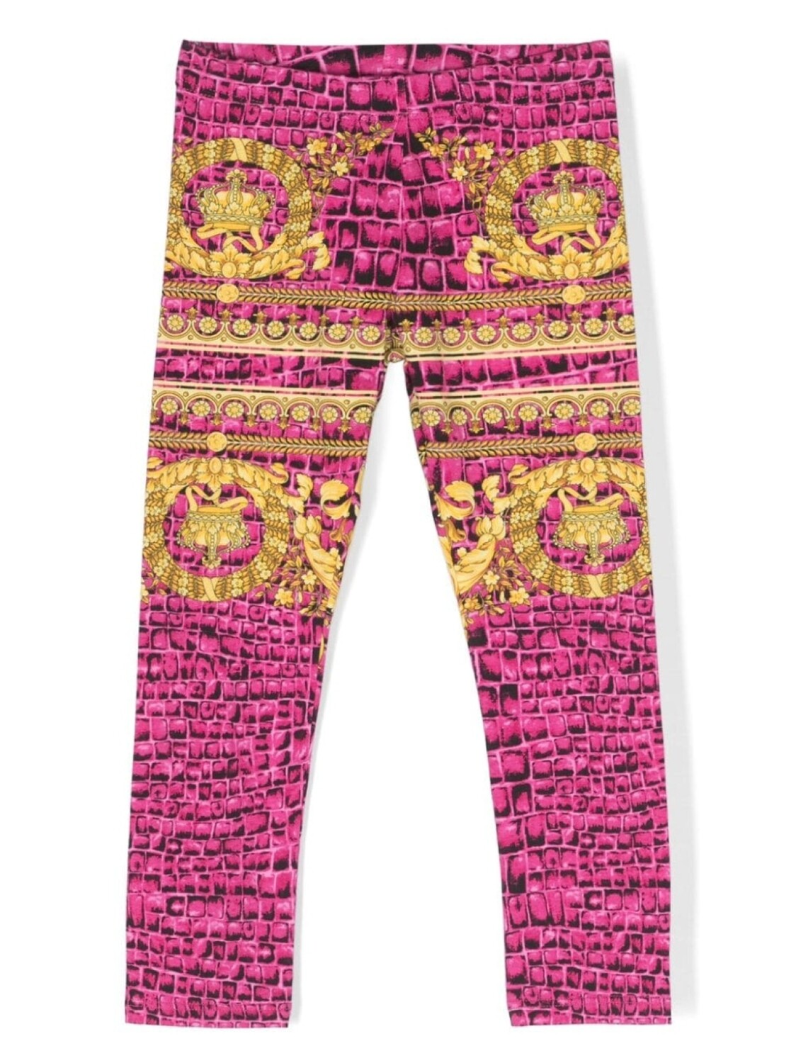 

Versace Kids легинсы с принтом Barocco, розовый