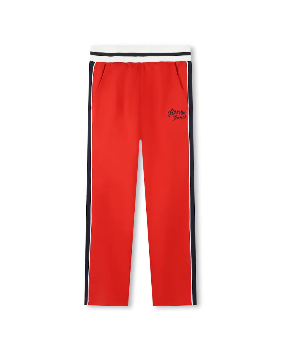 

Спортивные брюки для мальчиков в однотонном красном цвете Kenzo Kids, красный