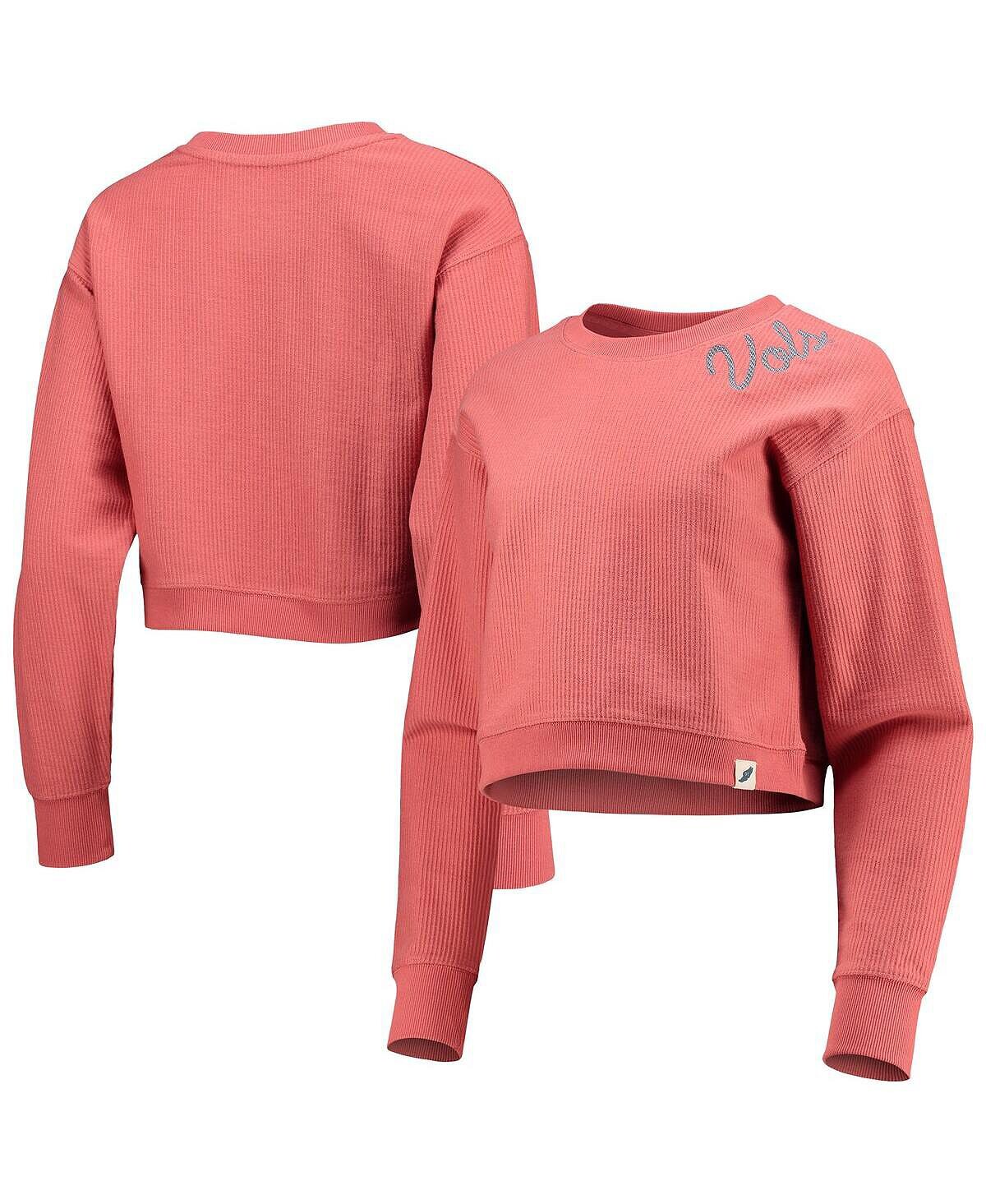 

Женский укороченный пуловер Tennessee Orange Tennessee Volunteers с шнуровкой League Collegiate Wear