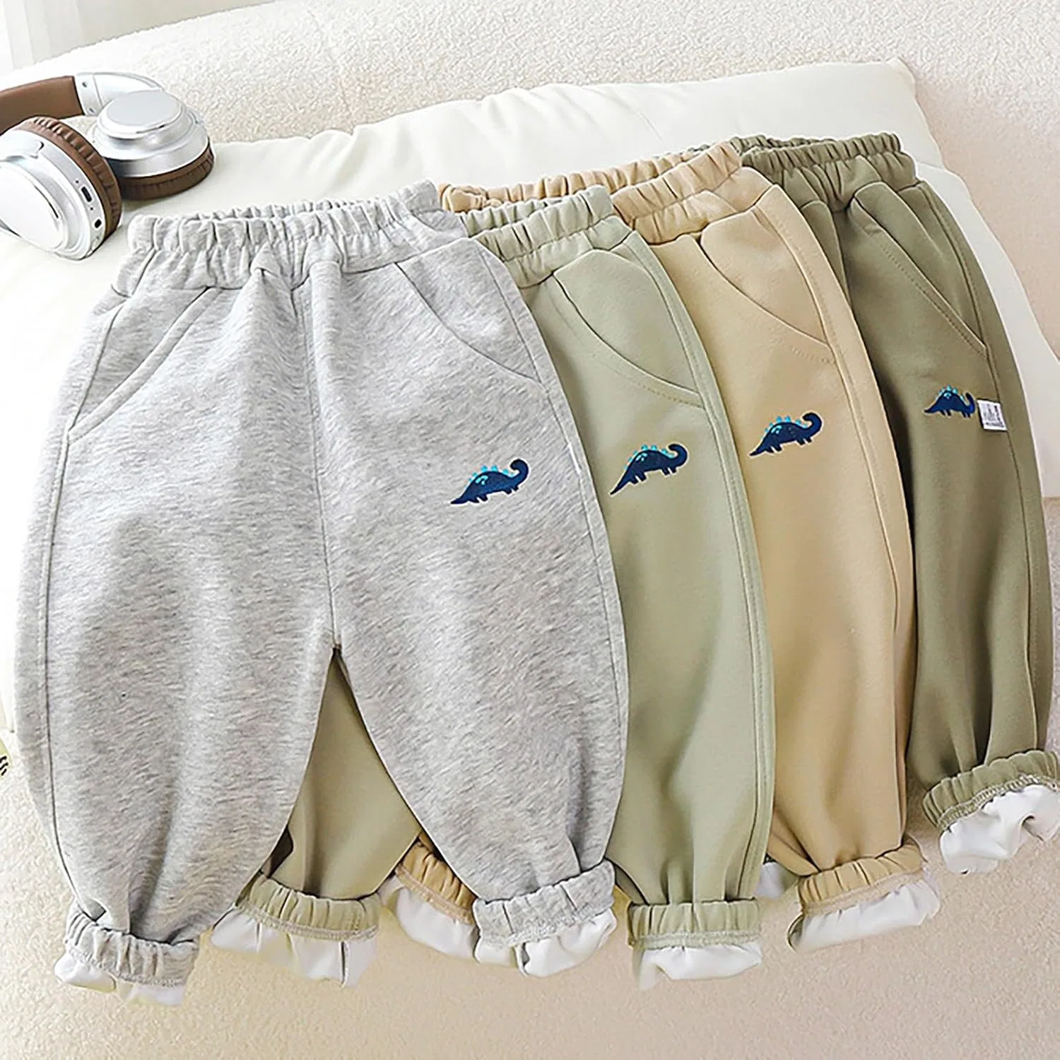 Брюки-карго с широкими штанинами, бренд Generic, цвет 1-khaki — фото 4