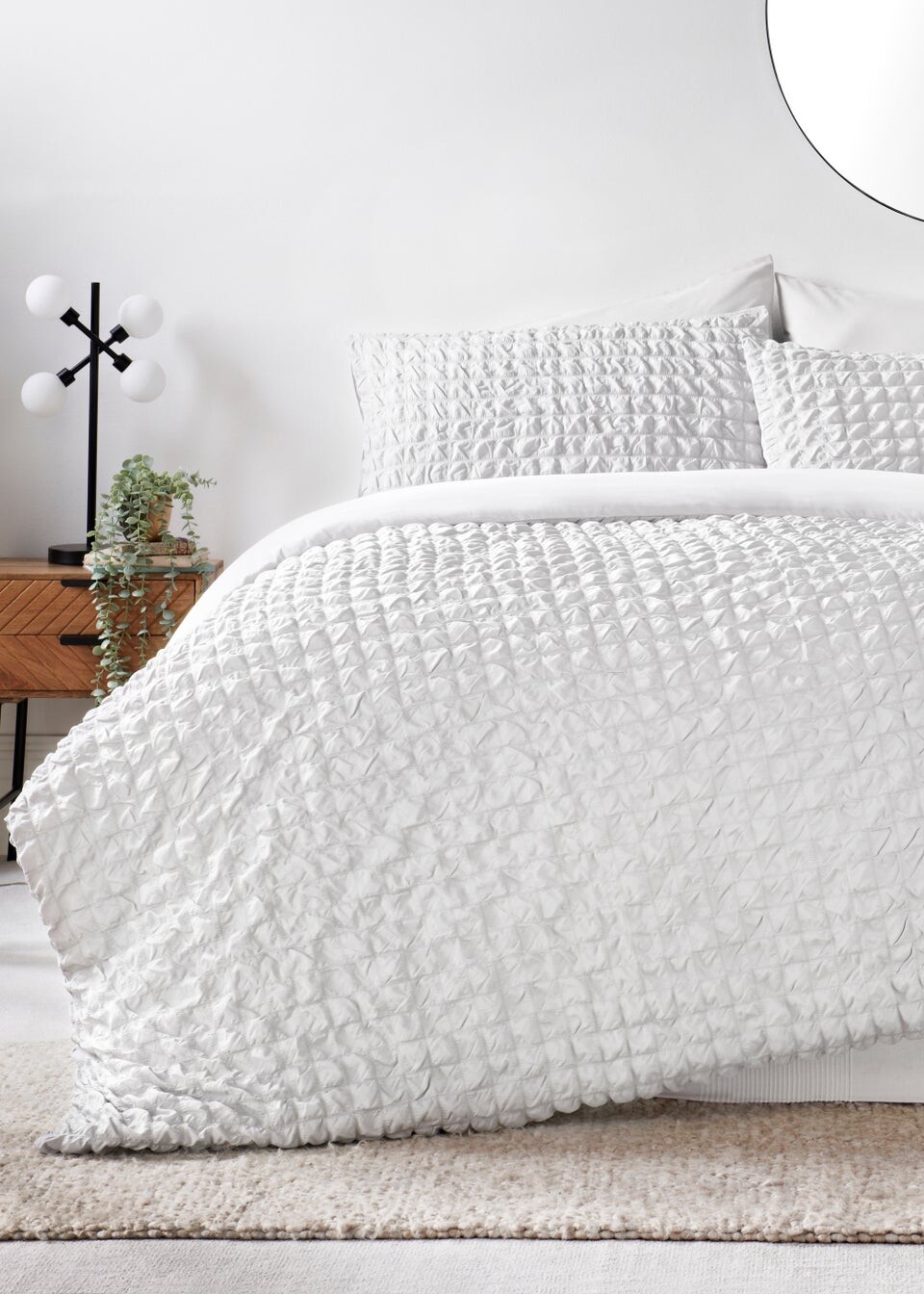 

Белый пододеяльник из жатого хлопка Homestore