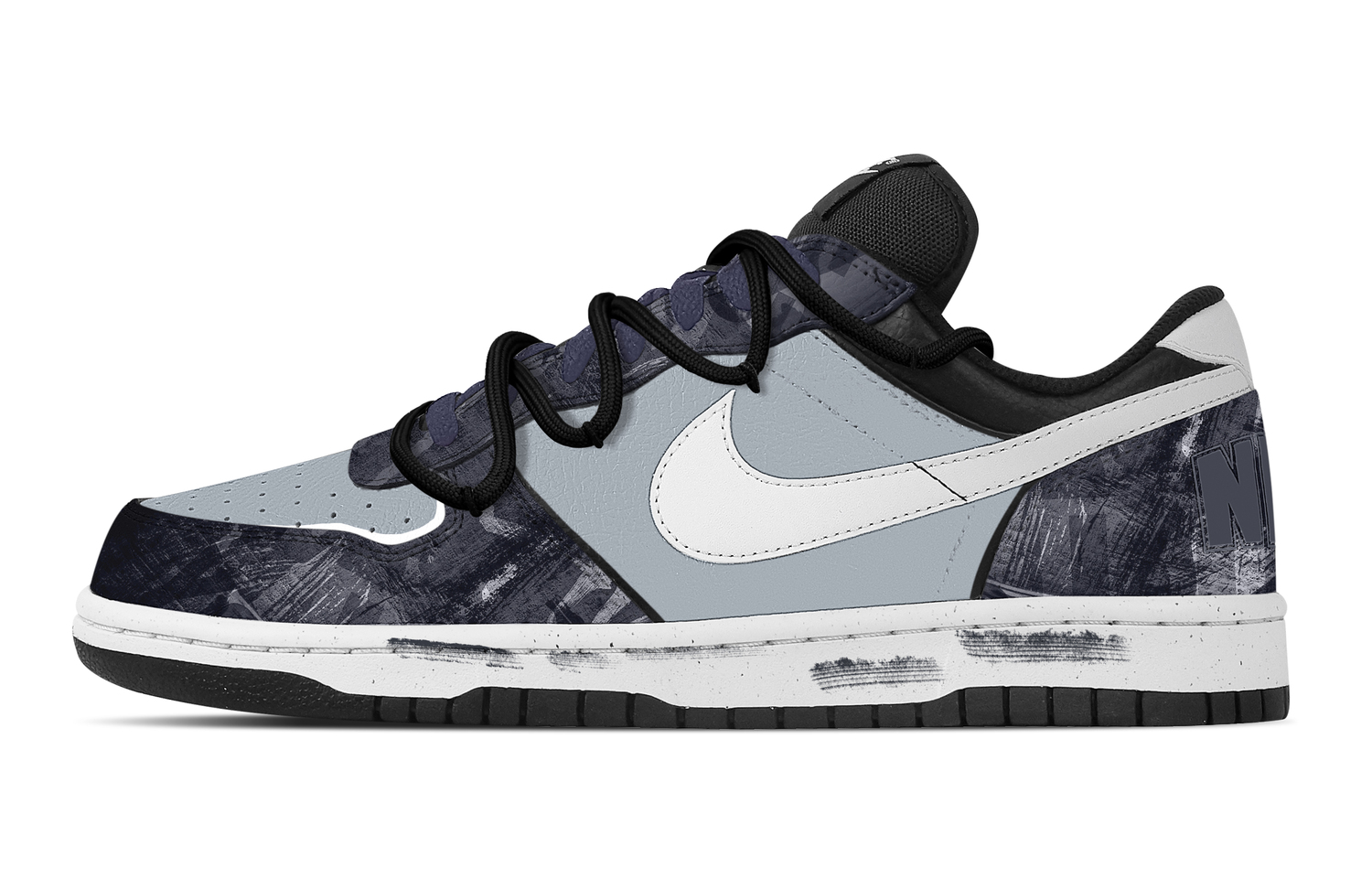 

Nike Большие винтажные уличные районы устойчивые к истиранию дышащие низкие скейтборд кроссовки men's navy blue