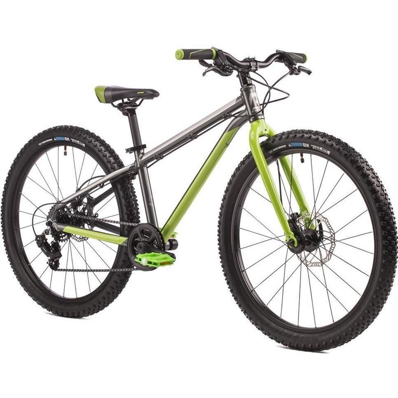 

Детский велосипед Drag Badger Lite Disc 24, черно-салатовый