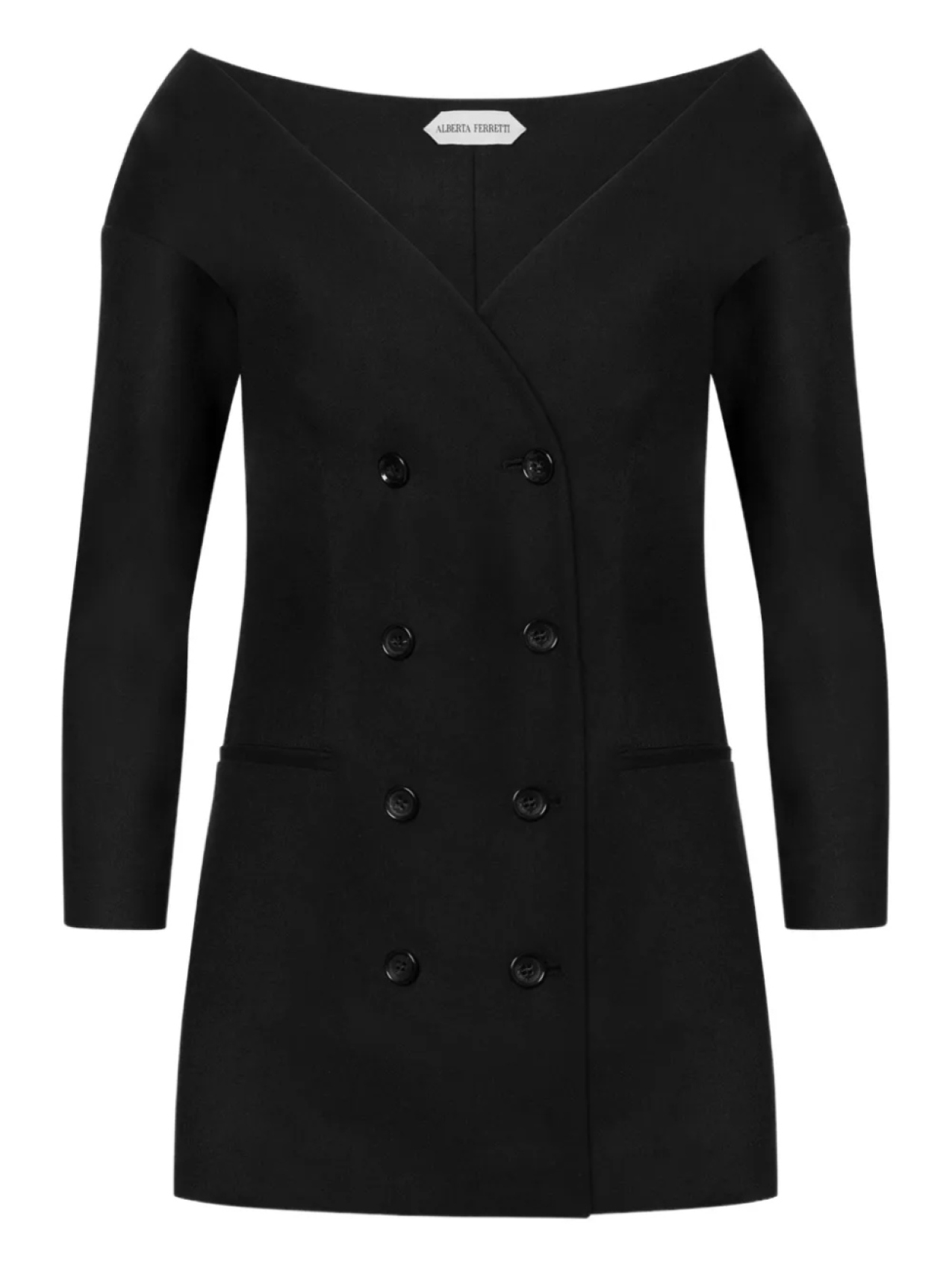 

Alberta Ferretti топ из смесовой вирджинской шерсти, черный