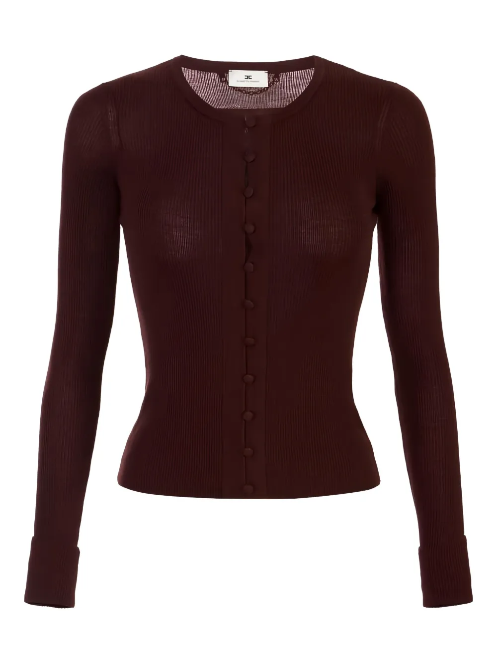 

Кардиган с ребристой фактурой и цепочным декором Elisabetta Franchi, красный