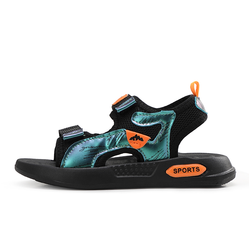 

Детские сандалии для начальной школы Wooden houses, черный/оранжевый