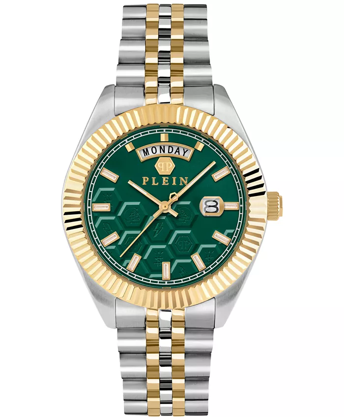 

Мужские часы Date Superlative с двухцветным браслетом из нержавеющей стали, 42 мм Philipp Plein