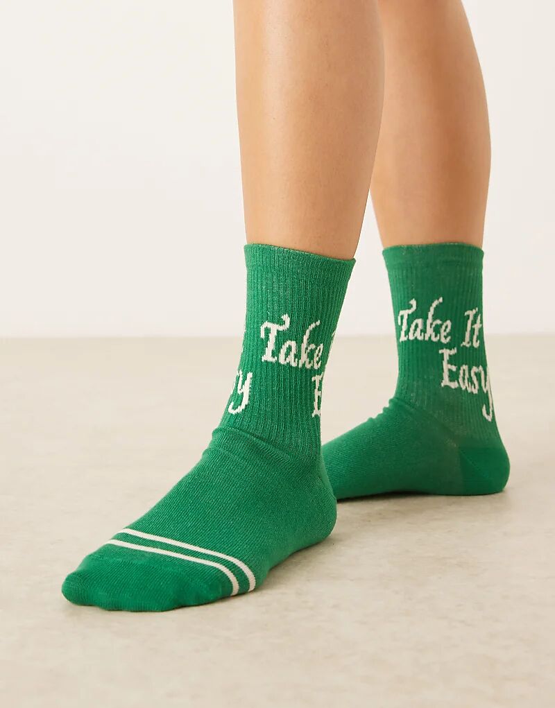

Носки Accessorize Take It Easy зеленого цвета
