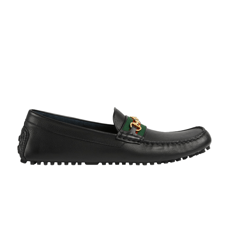 

Кроссовки Gucci Driver 'Horsebit - Black Green Red', черный