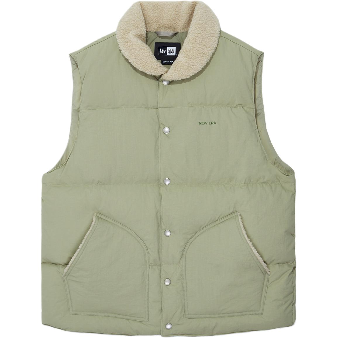 

New Era Пуховый жилет унисекс, зеленый, с утолщенными лацканами, другие модели