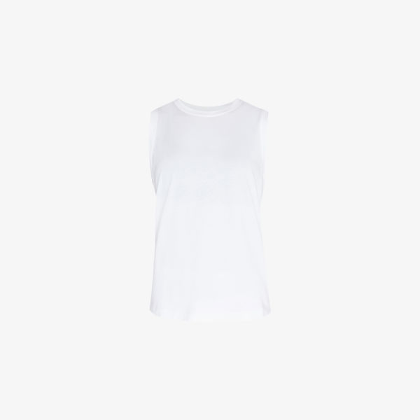 

Базовый топ-майка без рукавов из хлопкового джерси Sweaty Betty, белый
