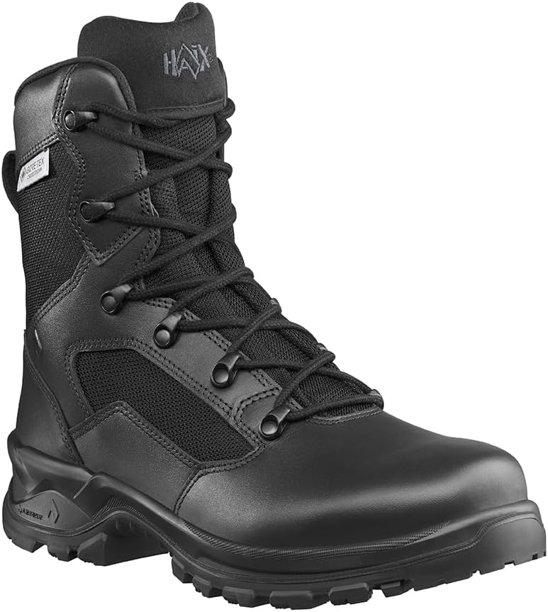 

Ботинки HAIX Trooper GTX High с высокой шнуровкой сбоку, водонепроницаемые, для правоохранительных органов, кожаные, с противоскользящей подошвой и амортизирующей стелькой, Wide