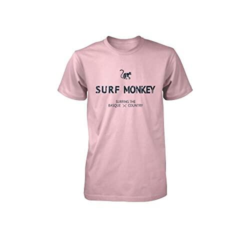 

SURF MONKEY Футболка из органического хлопка с коротким рукавом, для взрослых (розовая)