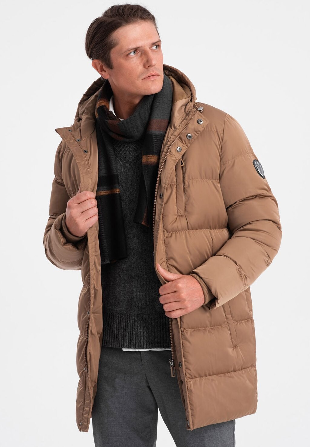 

Зимнее пальто QUILTED Ombre, светло-коричневый