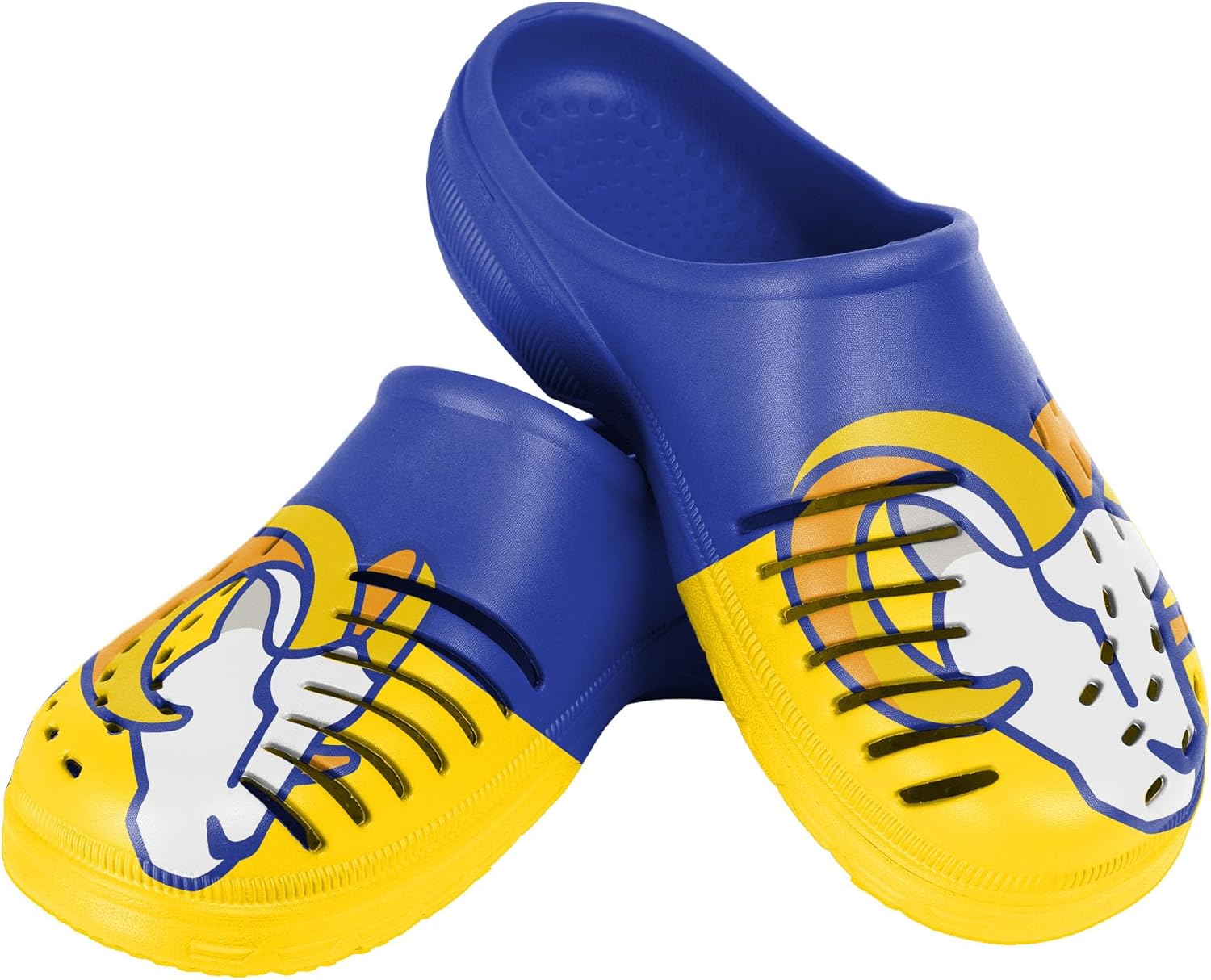 

Мужские сабо FOCO NFL с крупным логотипом команды, удобные водонепроницаемые слипоны, Los Angeles Rams