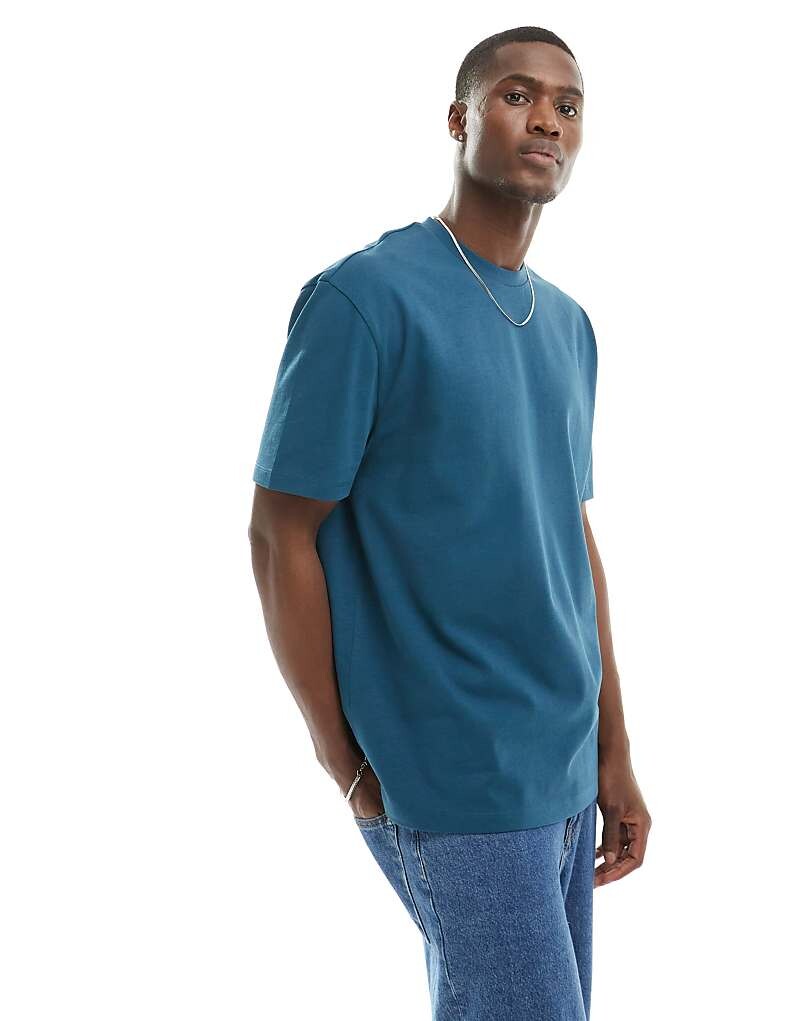 

ASOS DESIGN – футболка свободного кроя бирюзового цвета, 240 г/м²
