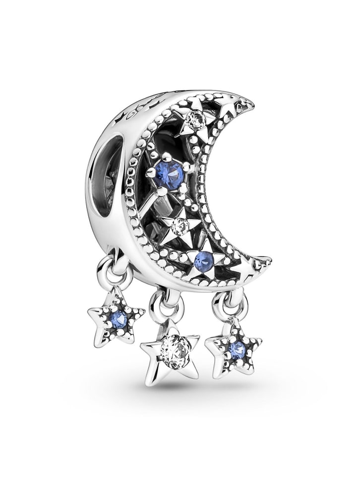 

Pandora Серебряный кулон в виде полумесяца и звезд
