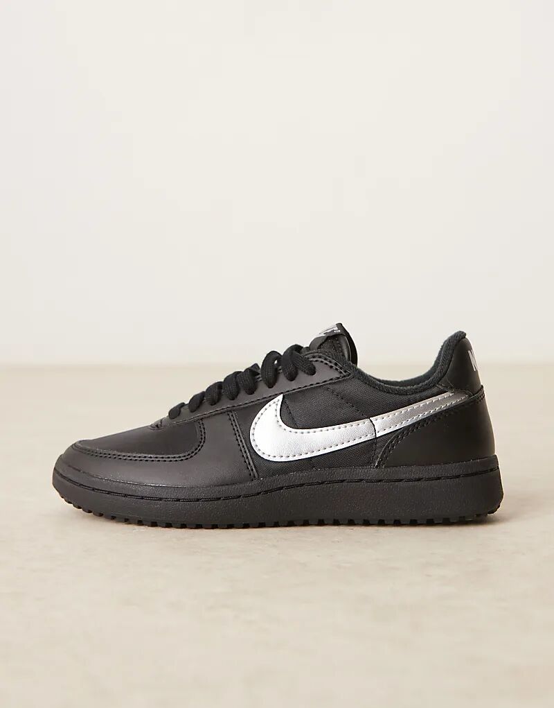 Кроссовки Field General черного и серебристого цвета Nike — фото 2