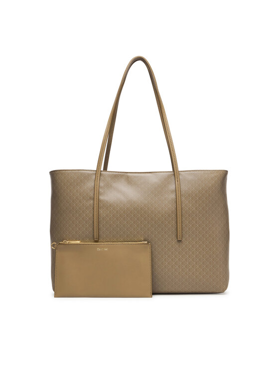 

Сумка Emblem Aop Tote W/ Pouch LV04F3266G Calvin Klein, бежевый