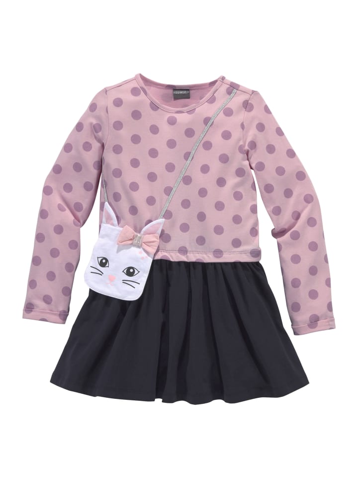 

Платье из джерси розового и темно-синего цветов Kidsworld