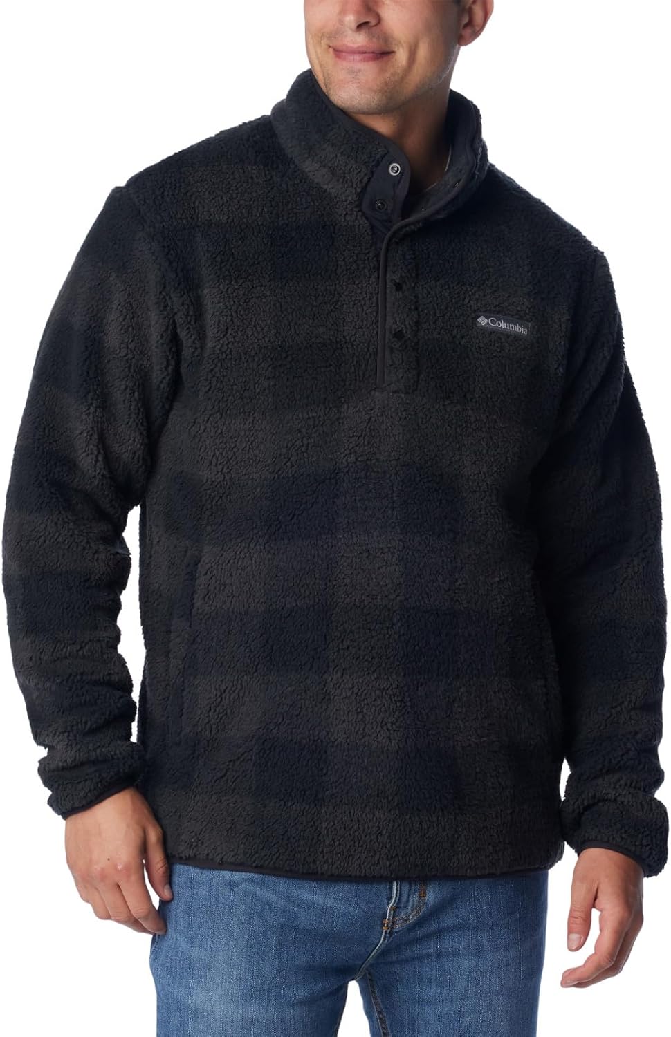 

Columbia Mens Rugged Ridge Ii Sherpa 1/2 SnapRugged Ridge II Sherpa Half Snap, Black Check