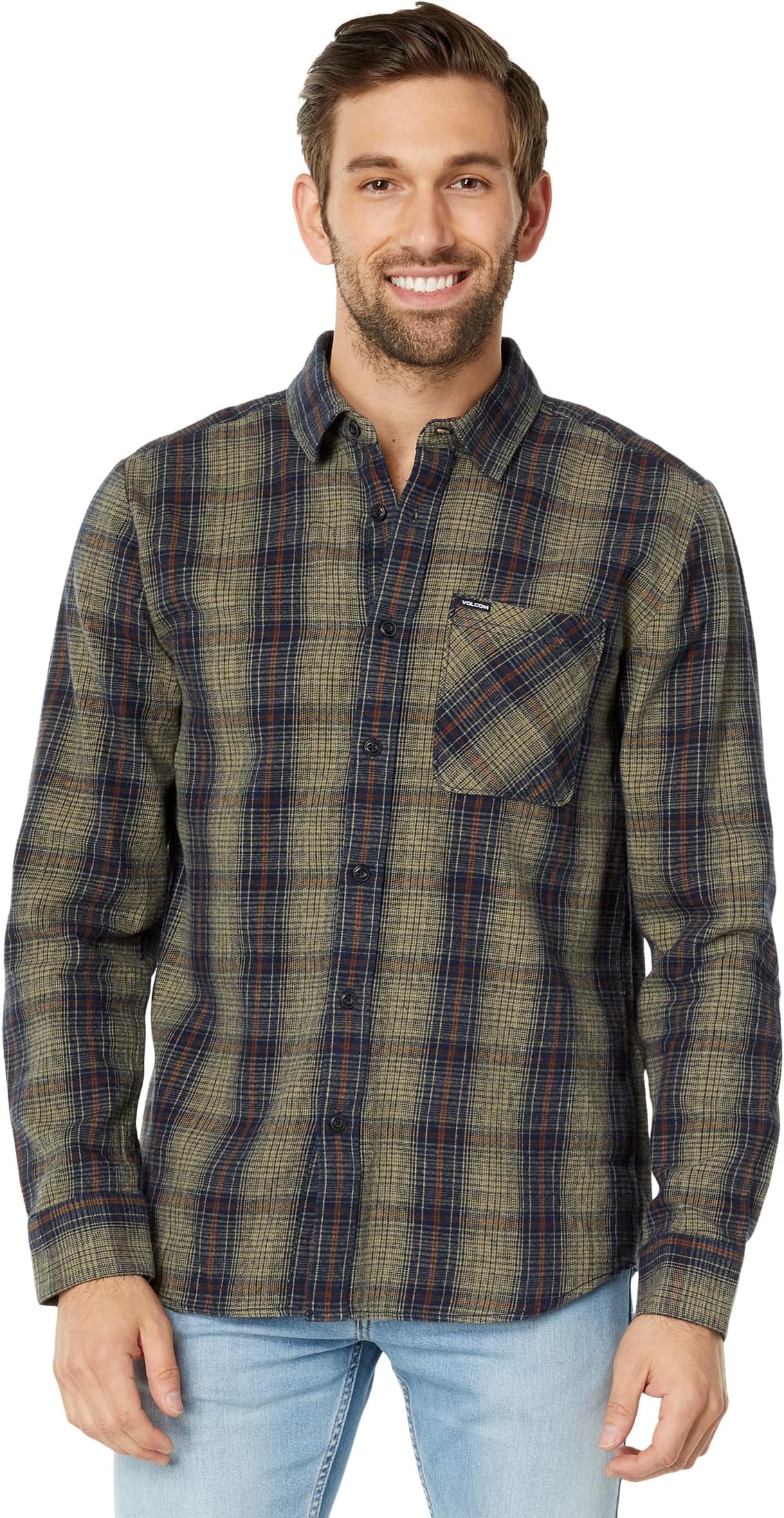 

Рубашка Volcom Heavy Twills Long Sleeve Flannel, хаки