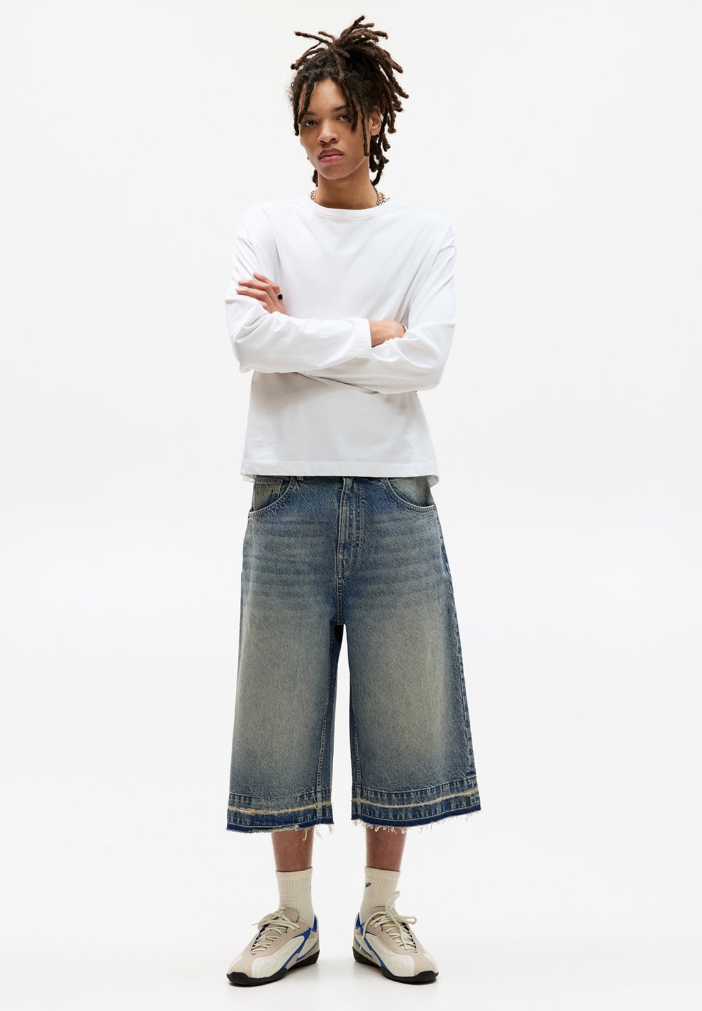 

Джинсовые шорты PULL&BEAR, цвет Blue Denim