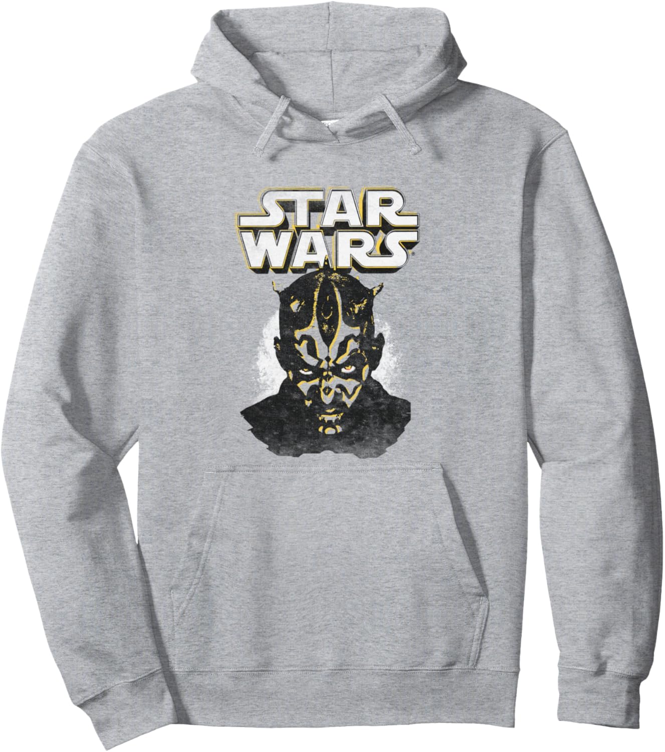 

Толстовка с изображением Дарта Мола из Звездных войн, с крупным рисунком лица и большим размером груди Star Wars, серый