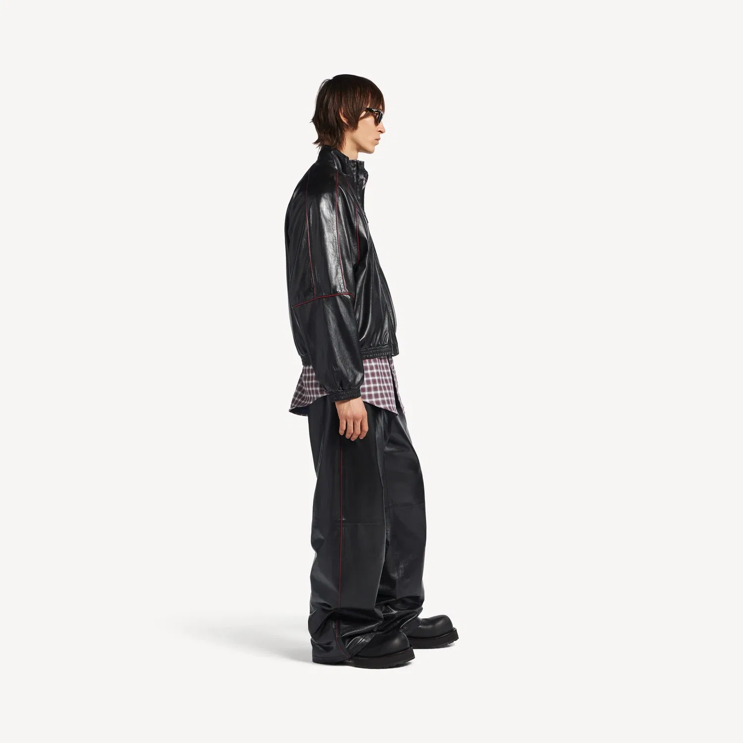 Мужская спортивная куртка в черном/бордовом цвете BALENCIAGA — фото 3