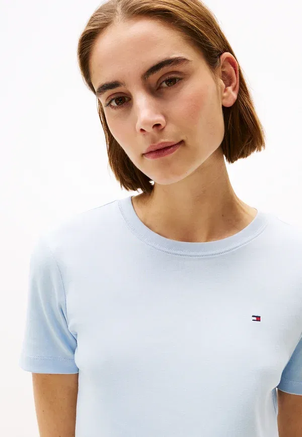 Футболка с принтом Slim Cody Tommy Hilfiger, светло-голубой — фото 4