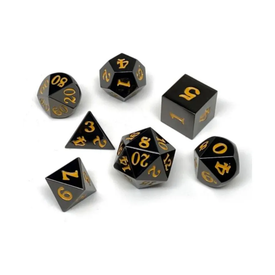 

Gun Metal с золотом (7), Dice - Metal 7 Piece Poly Sets (Easy Roller Dice)