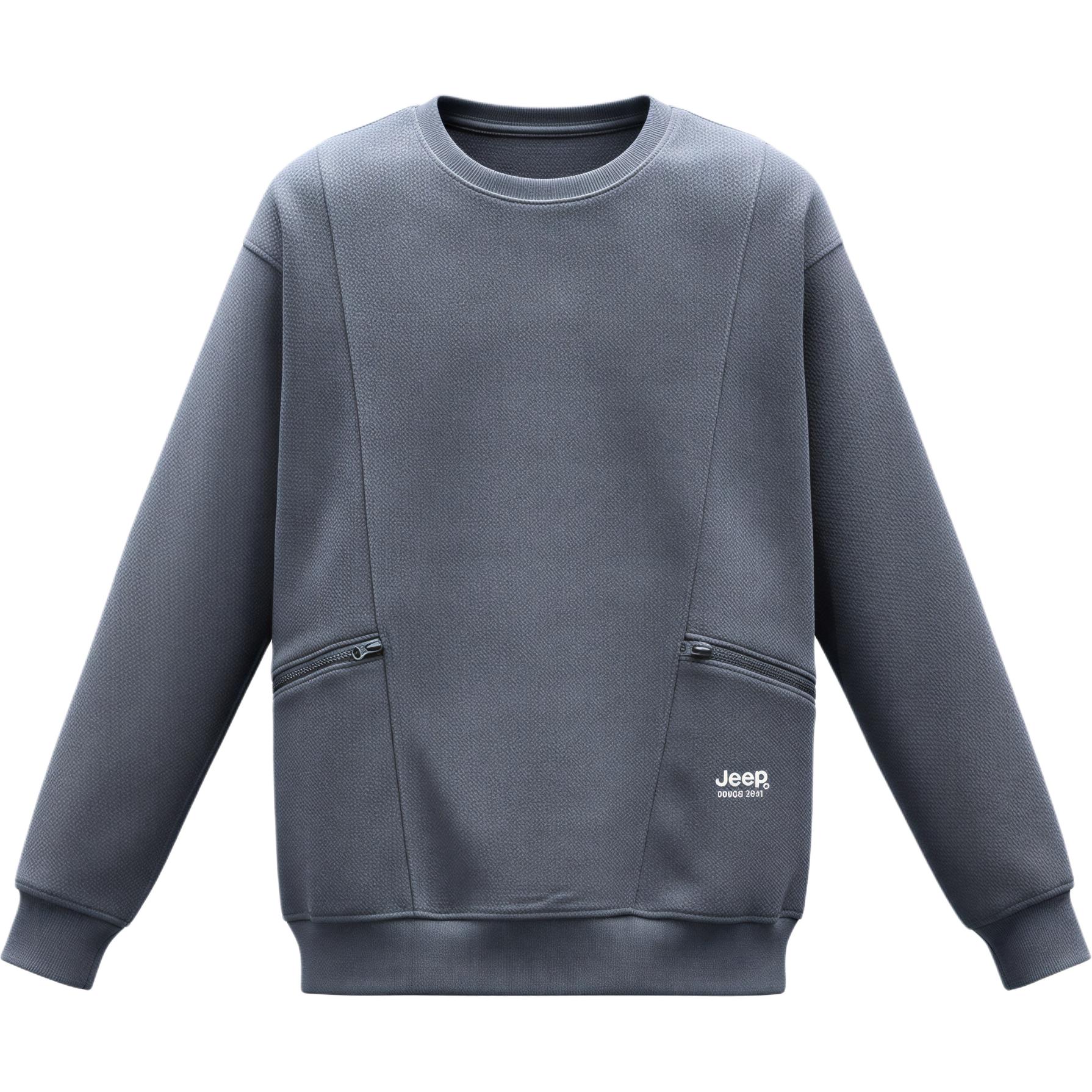 

Jeep Свитшот Unisex Gray Fleece Lined Crew Neck Moderate Heavyweight