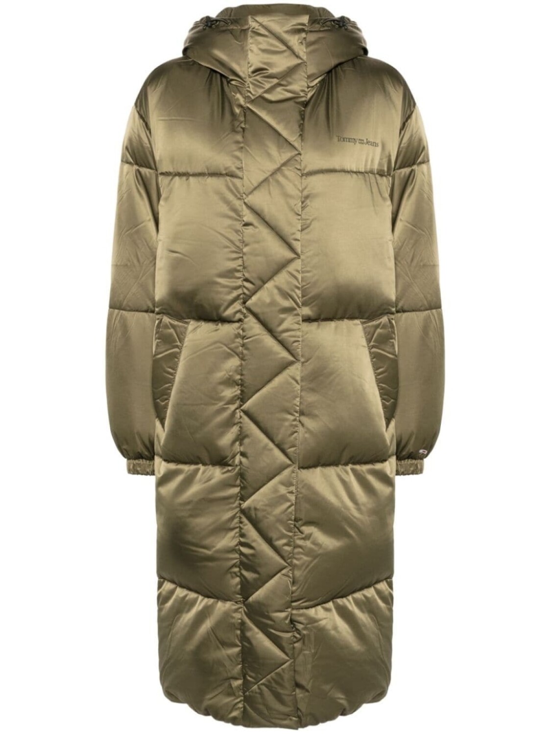 

Пуховик с капюшоном Tommy Jeans, зеленый