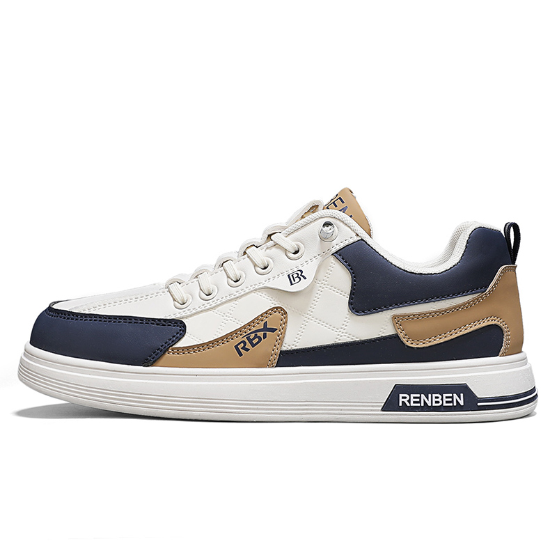 

Низкие, износостойкие, противоскользящие мужские кроссовки RENBEN, White Blue