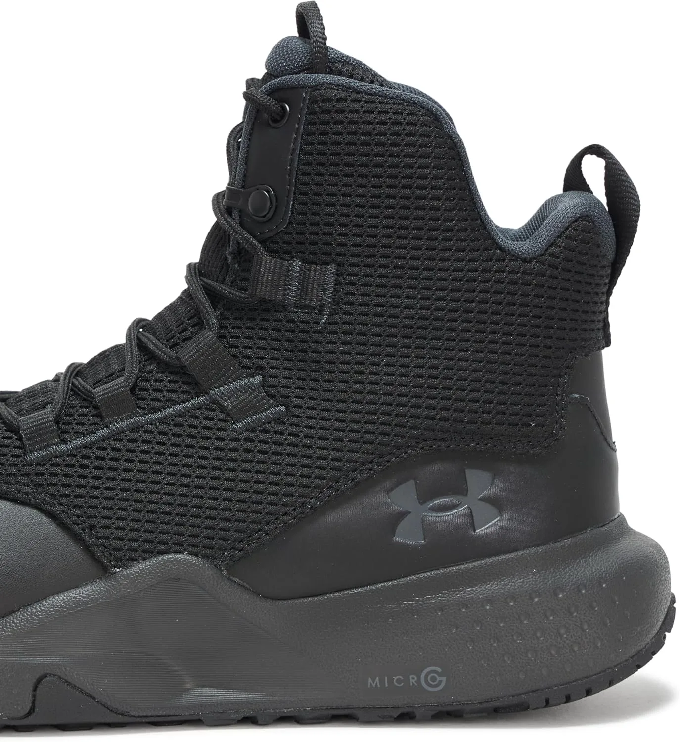 Мужские тактические и военные ботинки Under Armour Micro G Stellar Mid, черный — фото 4