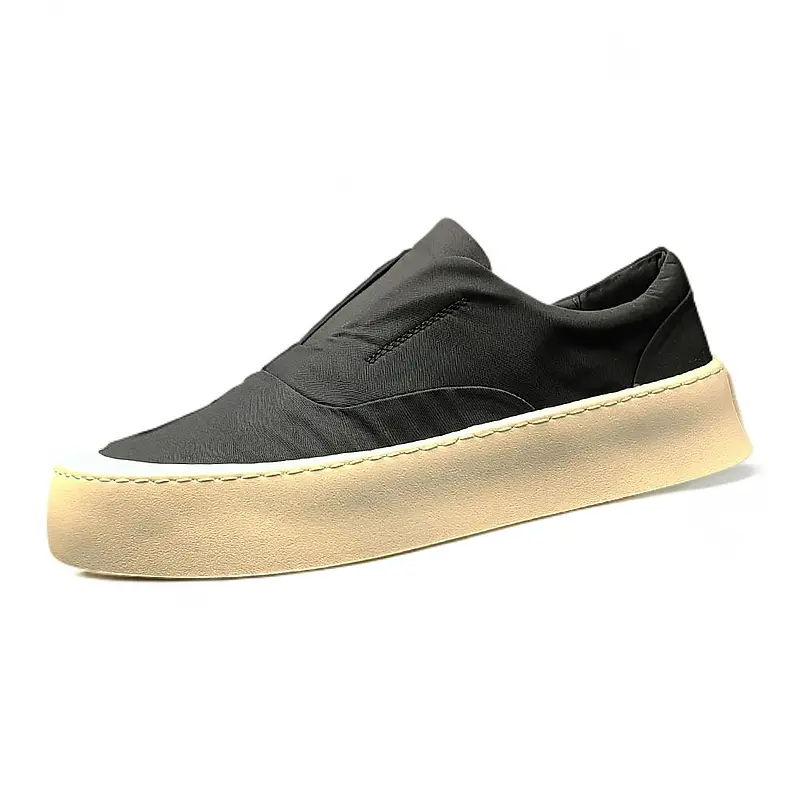 

SENJIALUO Мужские черные легкие противоскользящие износостойкие скейтерские кеды, цвет Black