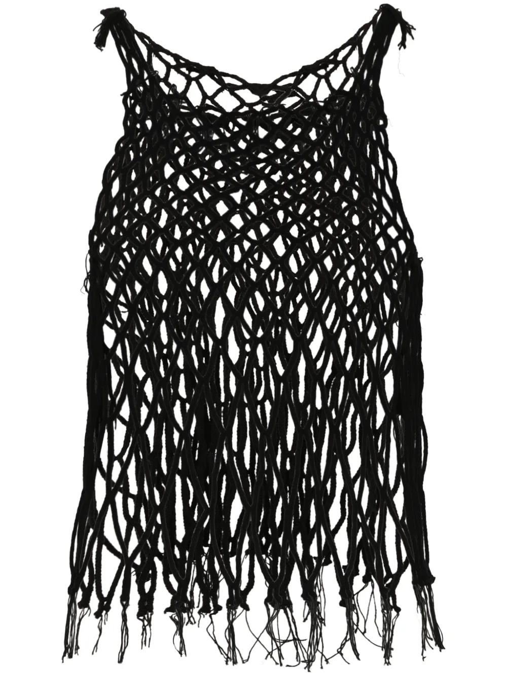 

Сетчатый топ без рукавов MM6 Maison Margiela, черный