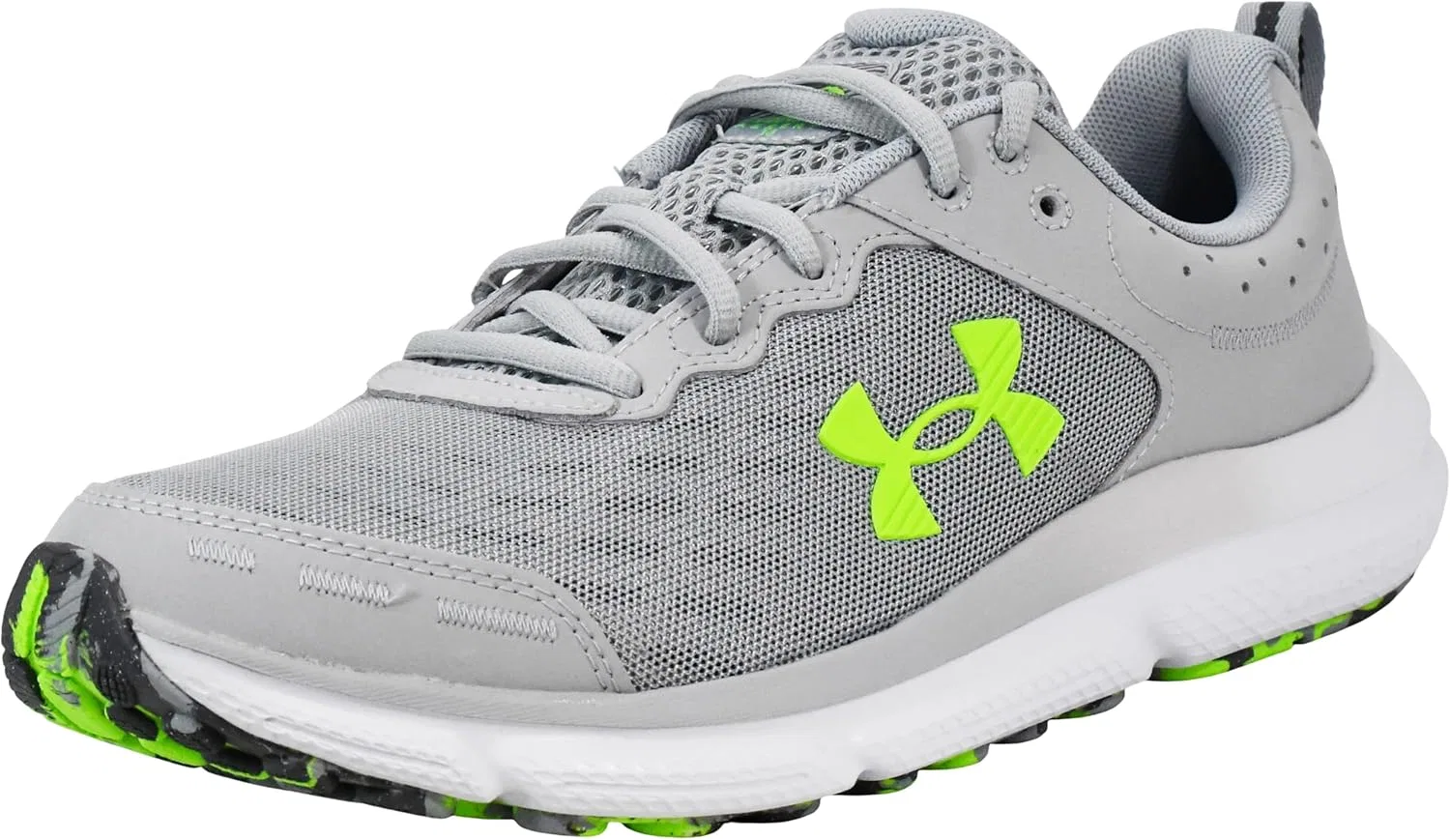 Мужские беговые кроссовки Under Armour Charged Assert 10, Mod Gray Mod Gray Hyper Green