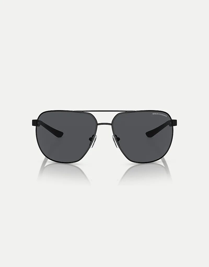 

Солнцезащитные очки Armani Exchange Ax2047s круглые с серыми линзами матово-черного цвета